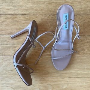 Steve Madden Oaklyn Natural Ankle Strap Heels